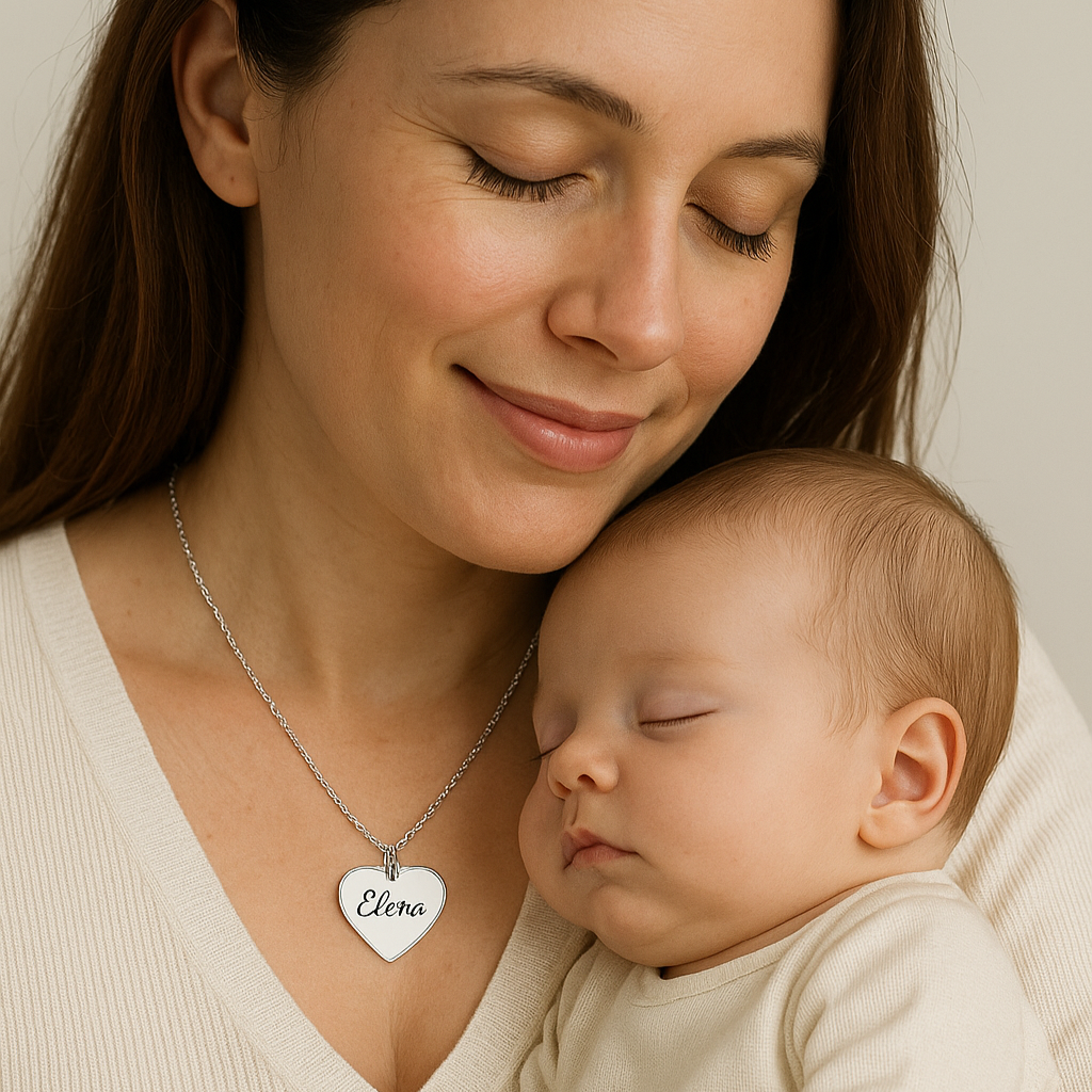 Eternal Love Necklace – Personalized with Name on a Heart Pendant