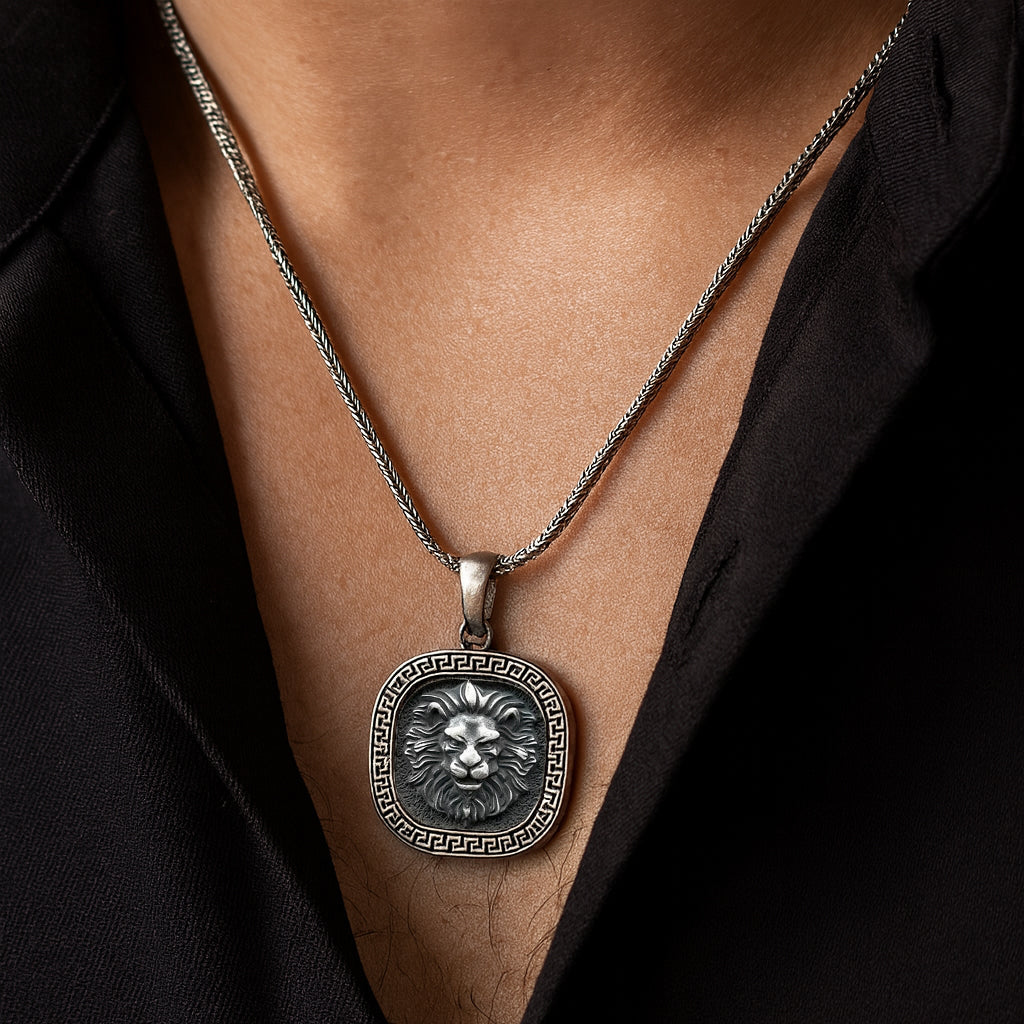 Collar León De Crin en Plata .950 – Inspiración Rústica y Artesanal