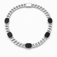 Thumbnail for Collar Miami Onix 7mm- Plata 999