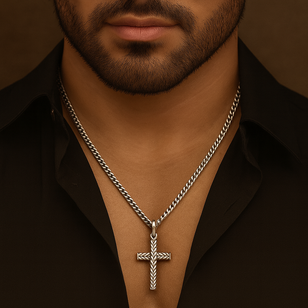 950 Silver Celtic Cross and Chain