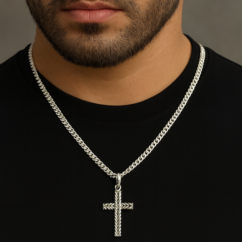 950 Silver Celtic Cross and Chain