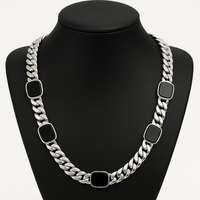 Thumbnail for Collar Miami Onix 7mm- Plata 999
