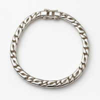 Thumbnail for Pulsera Mónaco 5 mm en Plata 950 – Elegante y Sólida para Hombre