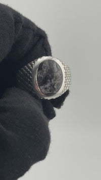 Anillo Terra Piedra Obsidiana
