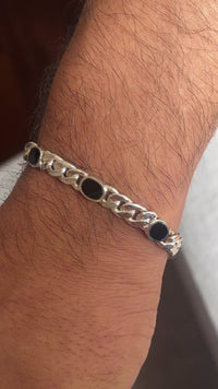 Miami Five Onyx Bracelet - 999 Silver - 6mm