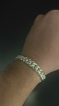 Brazalete Miami Cuban 8mm Plata Pura 999