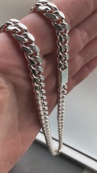 9mm Cuban link chain - 999 Silver