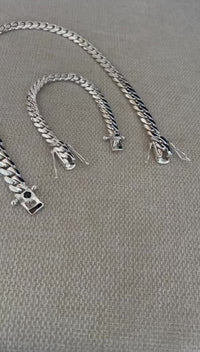 Cuban Link Chain 10.5 mm with Rubi Zircon - 999 Silver