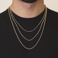 Collar Belcher Rolo Plata Ley 925