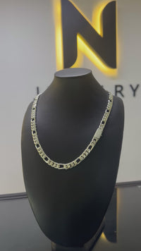 Figaro necklace with Iced clasp