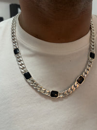 Miami Onyx Necklace 7mm - 999 Silver