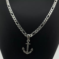 Figaro necklace with anchor pendant