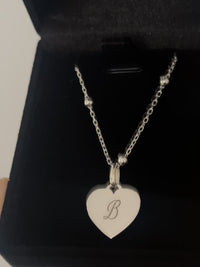 Heart Necklace with Initial