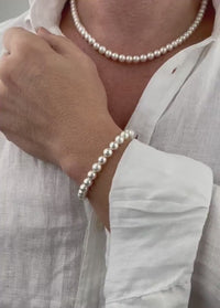 Necklace and Bracelet with Czech Pearls