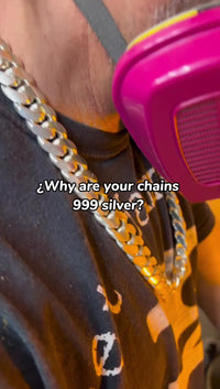 Solid Miami Cuban Chain 999 Pure Silver - 16mm