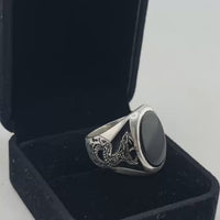 Anillo Onix Snake Oval - Plata 950