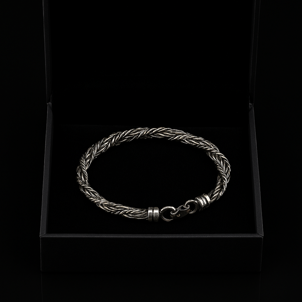 Pulsera Espiga de Plata 950 para Hombre – Estilo Clásico y Masculino
