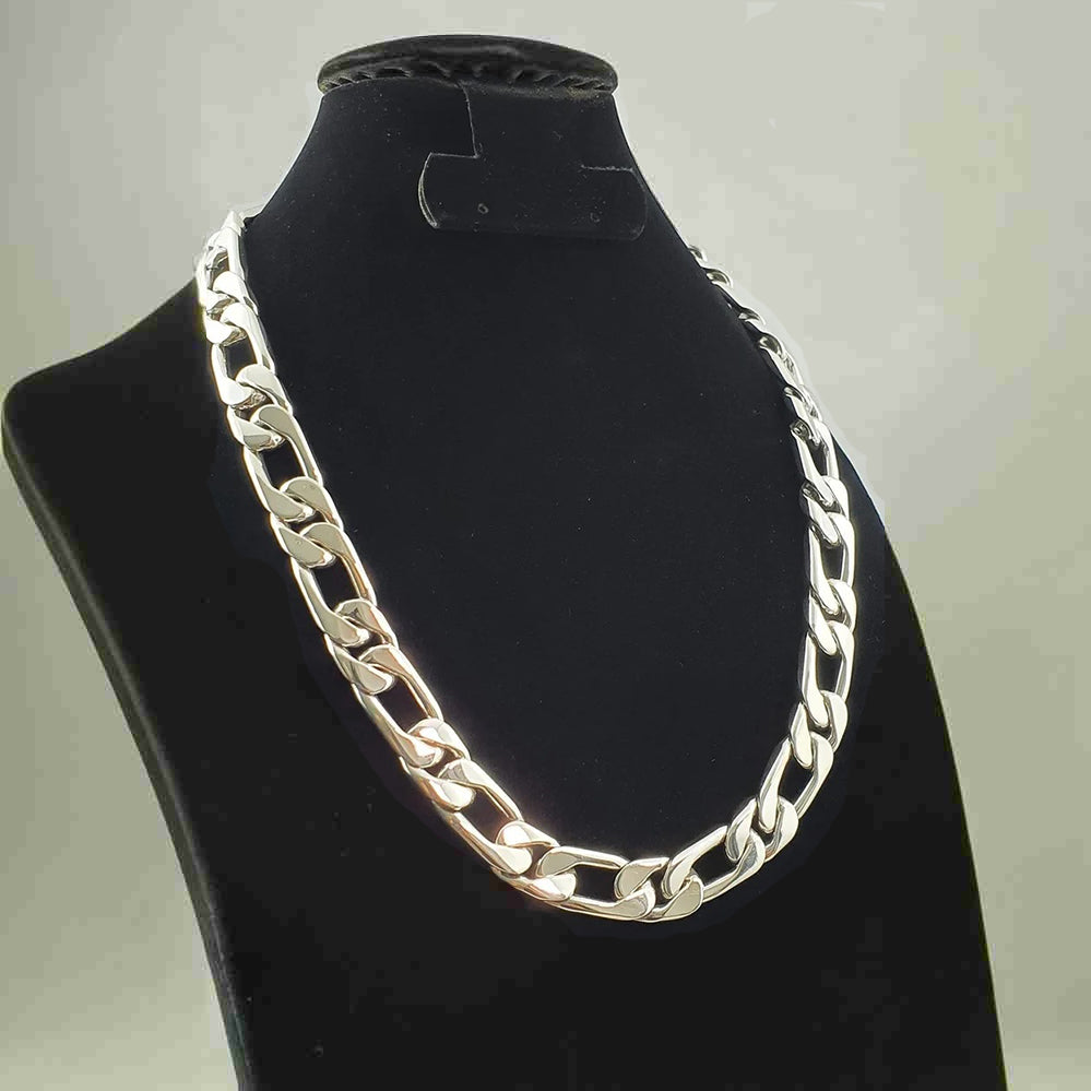 Cadena de Plata ley 950 1x1 13mm 60cm