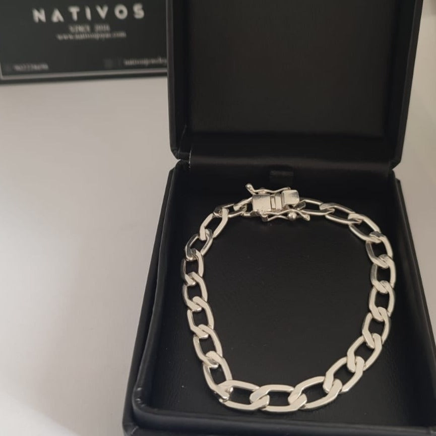 950 Silver Bracelet Hexagonal Model 5mm