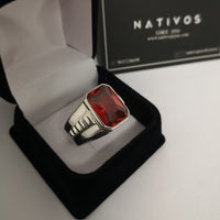 Thumbnail for Imperial Ring 950 Silver - Ruby Zircon