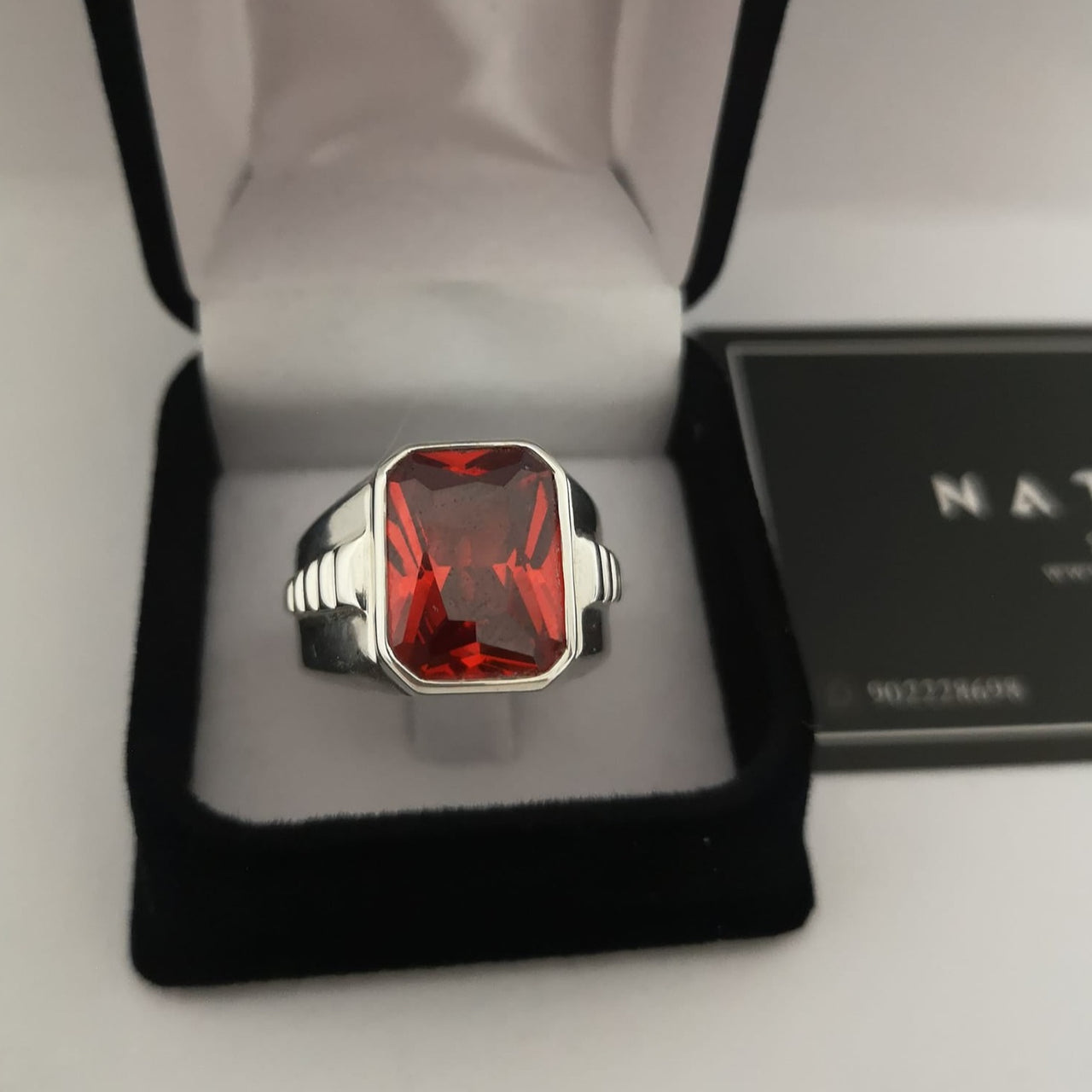 Imperial Ring 950 Silver - Ruby Zircon