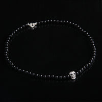 Thumbnail for Onyx Skull Silver Choker