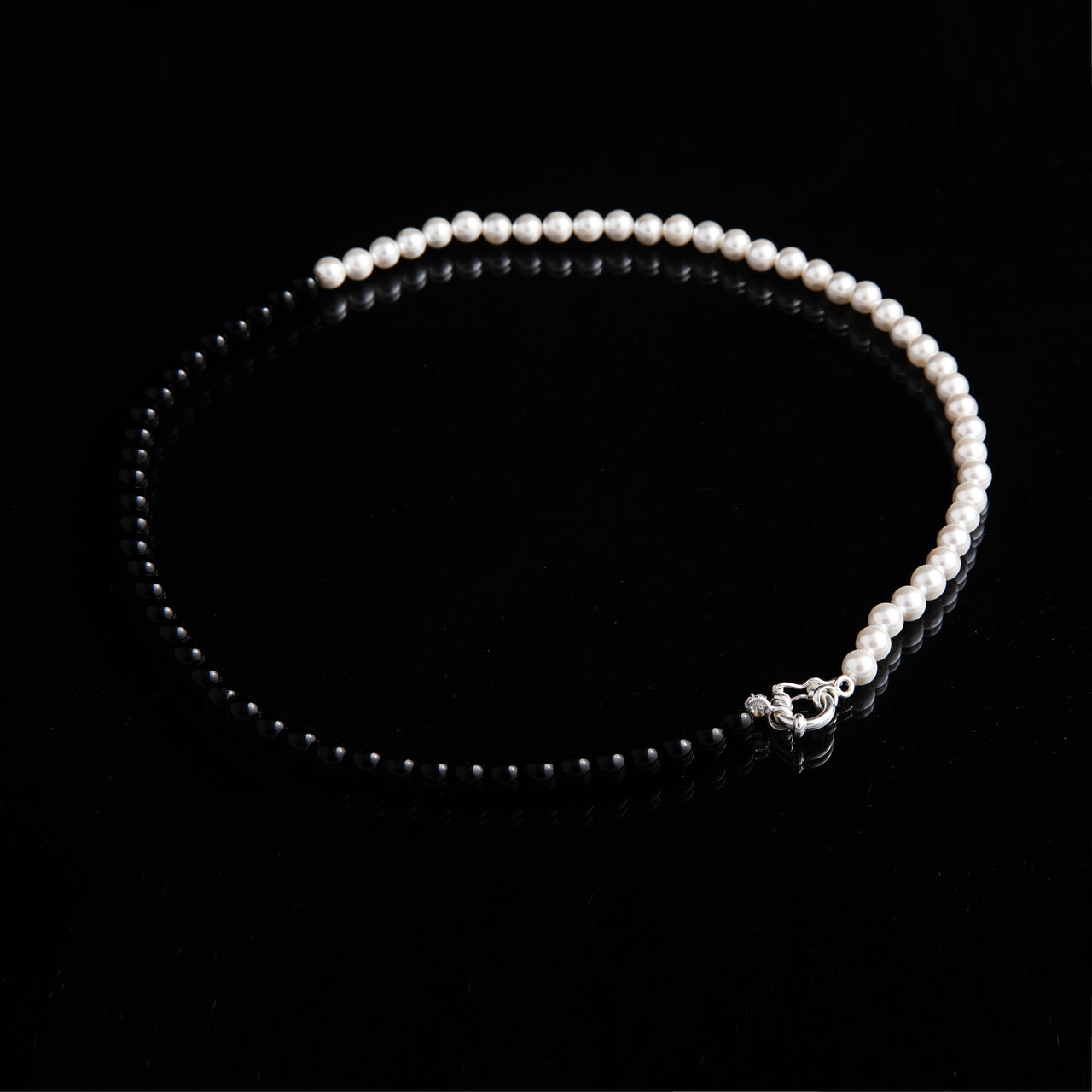 Ying Yang Silver Choker