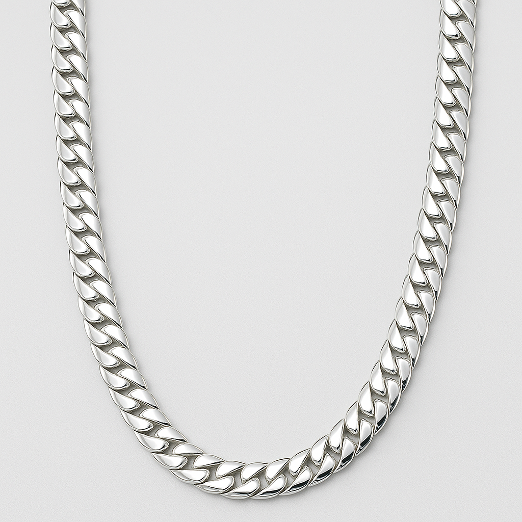 950 Sterling Silver Cuban Chain 11mm 60cm