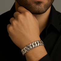 Thumbnail for Pulsera Eslabones Cubanos 11mm - Plata 950