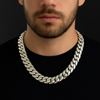 Thumbnail for 950 Sterling Silver Cuban Chain 12.6mm 55cm