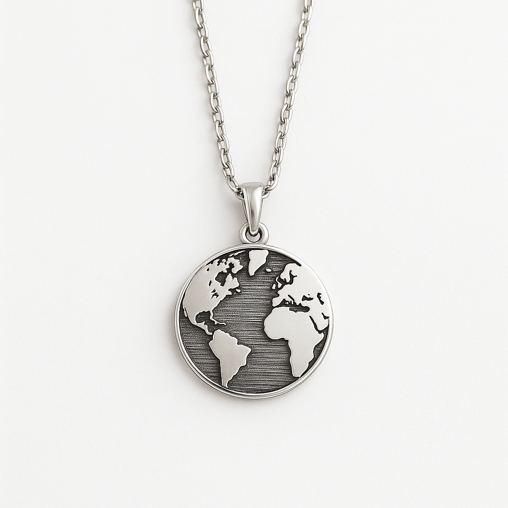 World Map Necklace
