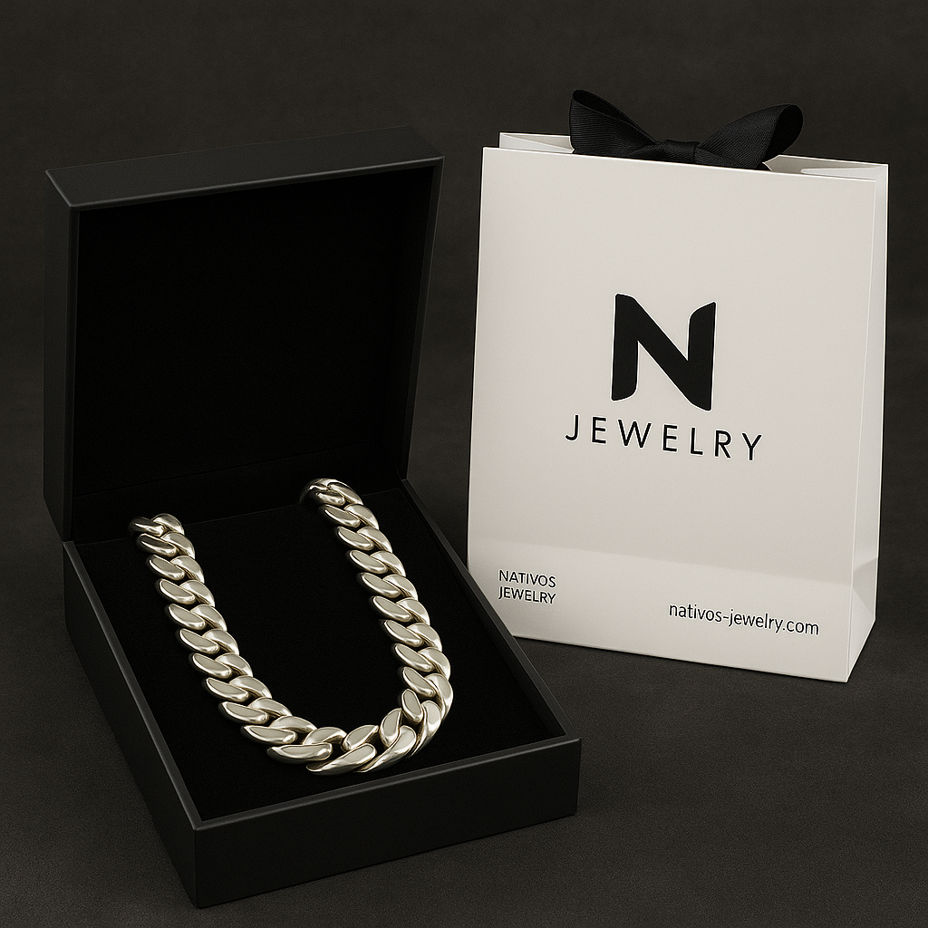 999 Sterling Silver Cuban Chain 14mm 400gr