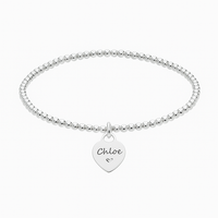 Thumbnail for Silver Heart Charm Beads