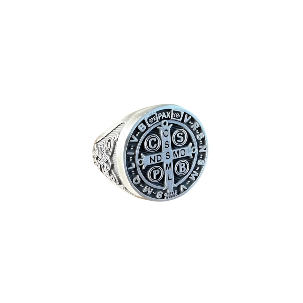 Anillo San Benito de Plata 950 Oval