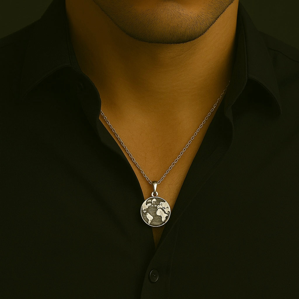 World Map Necklace