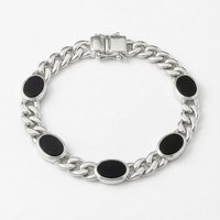 Thumbnail for Miami Distinción Ónix — 6mm Silver Cuban Bracelet 950