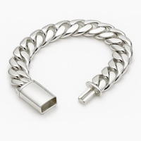 Thumbnail for Pulsera Cubana de Plata 999 – 14 mm (22 cm / 8.6”)