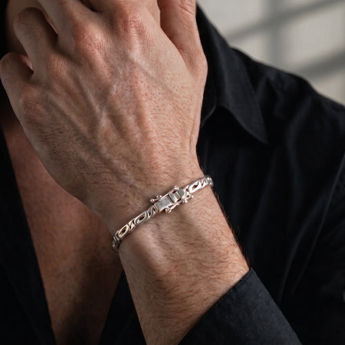 Pulsera Mónaco Sutil 3mm — Plata 950 para Hombre