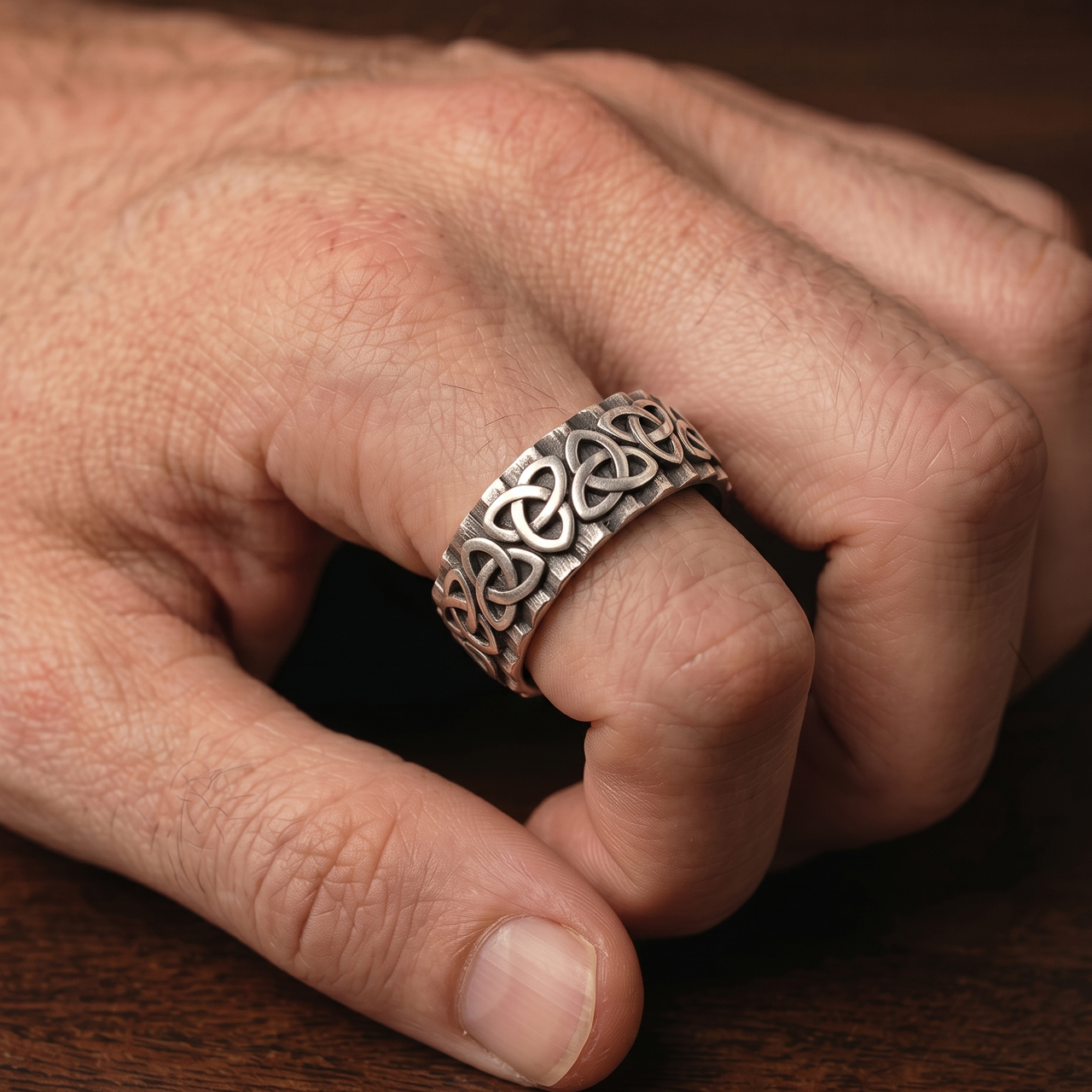Triquetra — 950 Silver Ring