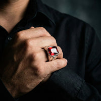 Thumbnail for Imperial — Anillo Plata 950 con Circón Rub