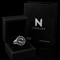 Thumbnail for Anillo Koi en Plata 950 | Sello masculino de lujo
