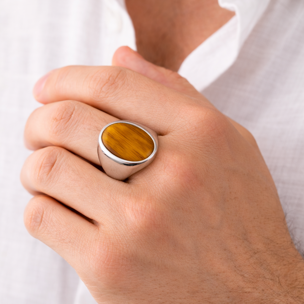 Freedom Tiger — Tiger’s Eye Ring Silver 950