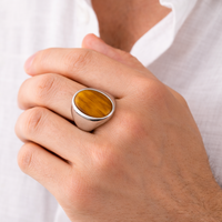 Thumbnail for Freedom Tiger — Tiger’s Eye Ring Silver 950
