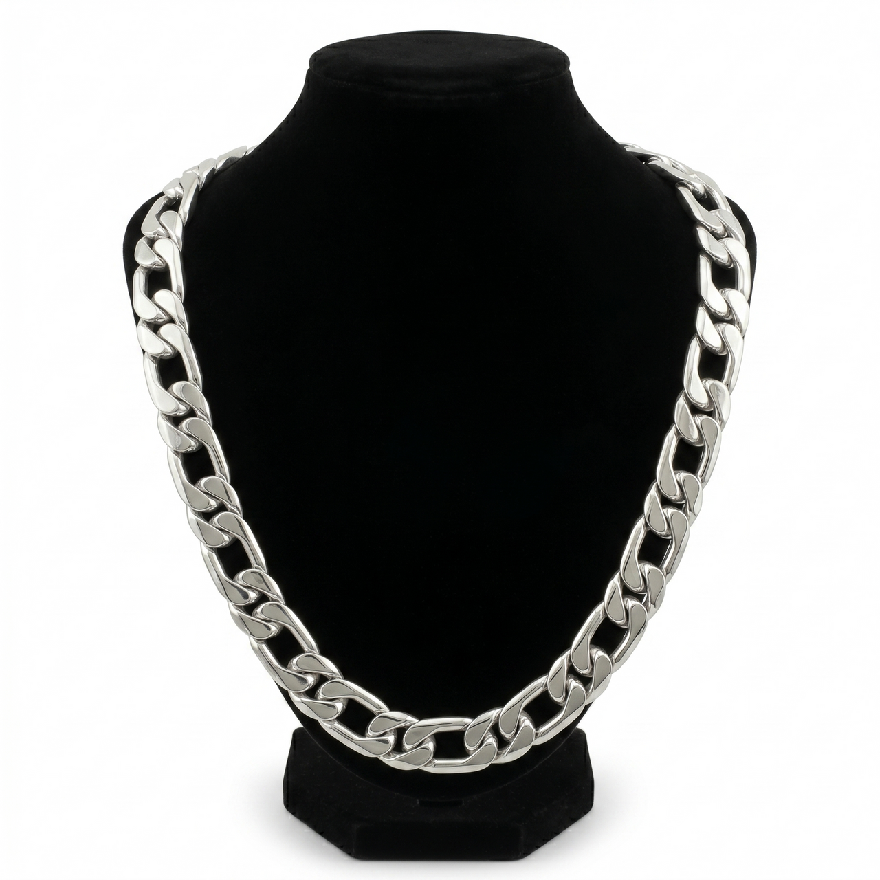 Cadena de Plata ley 950 1x1 13mm 60cm