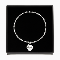 Thumbnail for Silver Heart Charm Beads