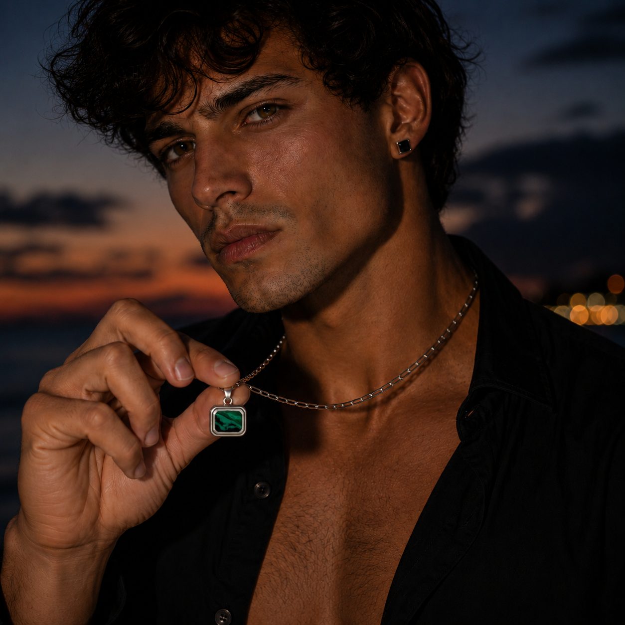 Collar Tempus — Turquesa Natural Silver 950