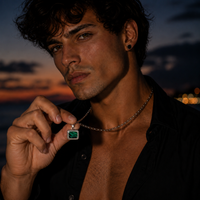 Thumbnail for Collar Tempus — Turquesa Natural Silver 950