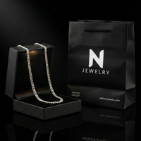 Thumbnail for 4mm Cuban link chain, 55cm, 950 Silver