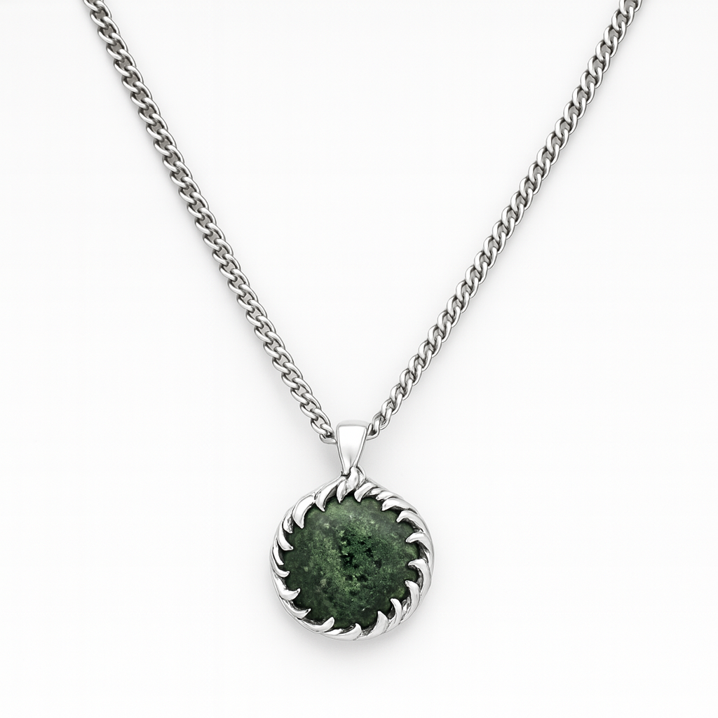 Collar Jaspe Verde - Plata 950