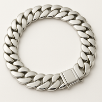 Thumbnail for Pulsera Eslabones Cubanos 11mm - Plata 950